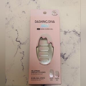 Dashing Diva GLAZE LED SEMI-CURED 32 GEL Nail Strips #GAM393 ROSEWATER MIST Pink